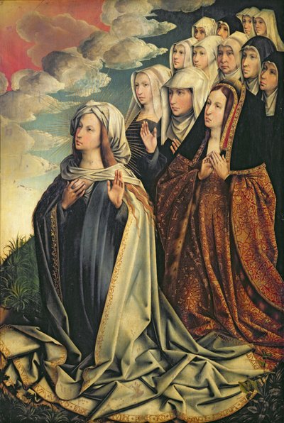 Mary the Mediator with Joanna the Mad (1479-1555) and Her Entourage, Right Hand Panel from an Altarpiece by Colijn de Coter